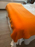 VINTAGE DEKEN WOONDEKEN ORANJE PLAID BED, Huis en Inrichting, Slaapkamer | Beddengoed, Tweepersoons, Oranje, Ophalen of Verzenden