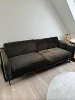3- zits bank fluweel donkergroen, Huis en Inrichting, Ophalen, Zo goed als nieuw
