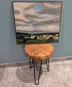 Jolie peinture à l'huile vintage 1970 sur bois, Ophalen of Verzenden