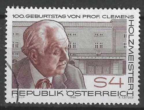 Oostenrijk 1986 - Yvert 1672 - Clemens Holzmeister  (ST), Timbres & Monnaies, Timbres | Europe | Autriche, Affranchi, Envoi