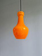 Vintage oranje opaline hanglamp, jaren 60, Ophalen of Verzenden