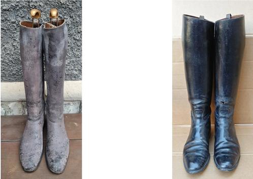 2 paar Britse hunting boots antiek, Antiek en Kunst, Antiek | Kleding en Textiel, Dames, Heren, Kinderen, Ophalen of Verzenden