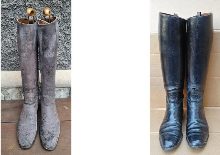 2 paar Britse hunting boots antiek, Antiek en Kunst, Antiek | Kleding en Textiel, Dames, Heren, Kinderen, Ophalen of Verzenden
