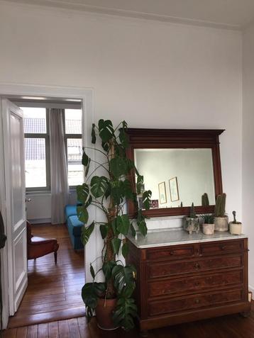 Houten kast met marmeren blad en spiegel, 25 à 50 cm, 5 tiroirs ou plus, 100 à 150 cm, Enlèvement