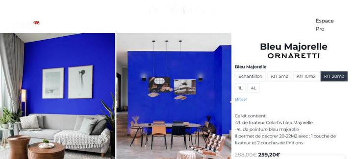 MAJORELLE BLAUWE VERF, Hobby en Vrije tijd, Schilderen, Nieuw, Acrylverf, Ophalen