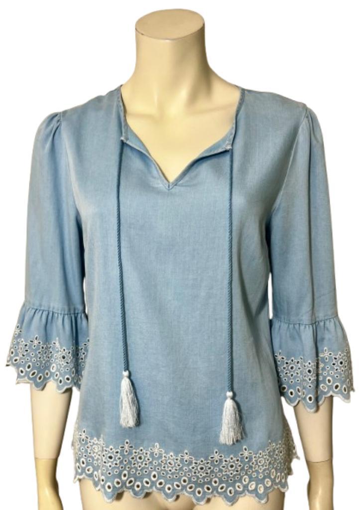 K DESIGN blouse - XS - Nieuw / outlet, Kleding | Dames, Blouses en Tunieken, Nieuw, Maat 34 (XS) of kleiner, Blauw, Verzenden