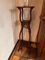 Houten Pilaartafel plant, Huis en Inrichting, Ophalen, Zo goed als nieuw