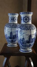 Koppel vazen Delfts blauw, Antiek en Kunst, Ophalen