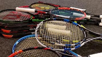 Tennis inboedel bespanmachines draad rackets grips beschikbaar voor biedingen