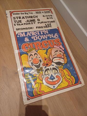 Originele vintage circusposter – Martin & Downs beschikbaar voor biedingen
