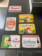 Metalen reclame borden Duvel, La chouffe, Stella…, Verzamelen, Biermerken, Ophalen of Verzenden, Nieuw, Reclamebord, Plaat of Schild