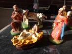 vintage kerstfiguren kerststal jaren '40, Diversen, Verzenden