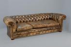 Unieke Chesterfield Bank Cognac uit Kurhaus Scheveningen, Huis en Inrichting, Zetels | Zetels, VintaGE, Gebruikt, Ophalen of Verzenden