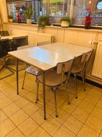 Tafel met 4 stoelen., Ophalen, Gebruikt, Vier, Grijs