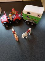 Playmobil 4189, voiture avec remorque à chevaux, 2 figurines, Enfants & Bébés, Jouets | Playmobil, Comme neuf, Enlèvement
