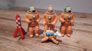 Kuifje, we liepen op de maan. 2 figuren beschikbaar voor biedingen