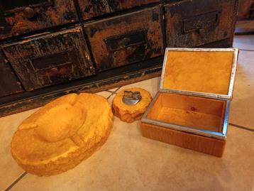 Lot de 3 pièces vintage en albâtre beschikbaar voor biedingen