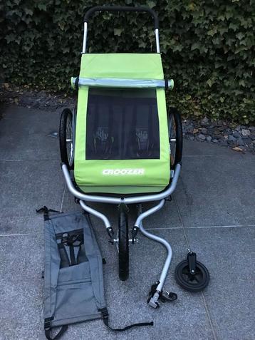Remorque à vélo et hamac Croozer Kid pour 2, 40 à 60 kg, Pliable, Croozer, Comme neuf