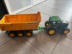 Tracteur et remorque John Deere, Kinderen en Baby's, Speelgoed |Speelgoedvoertuigen, Zo goed als nieuw