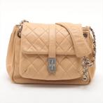 Chanel 2.55 Heruitgave gewatteerde tas, Handtassen en Accessoires, Tassen | Damestassen, Verzenden, Gebruikt, Beige, Handtas