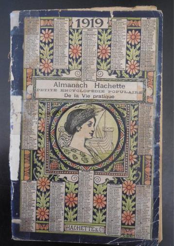 Almanach Hachette 1919, Enlèvement ou Envoi, Utilisé