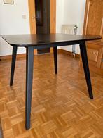 Zwarte vierkante houten eettafel, Huis en Inrichting, Tafels | Eettafels, Ophalen, Zo goed als nieuw