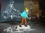 Figurine Tintin en métal relief : Tintin au Tibet, Collections, Personnages de BD, Comme neuf, Tintin, Enlèvement, Statue ou Figurine