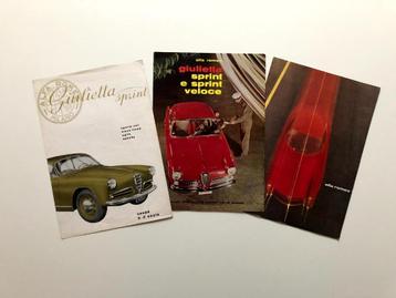 ALFA ROMEO Giulietta Sprint brochures (1956-61)