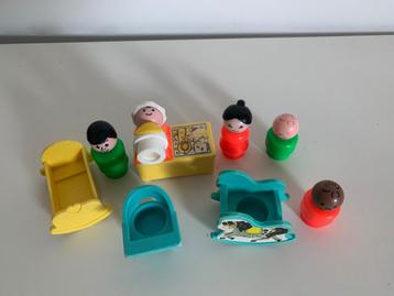 vintage little people crèche 9 stuks beschikbaar voor biedingen