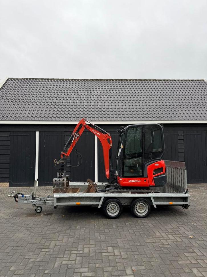 Nette complete set, Kubota KX019-4, Sorteergrijper,Aanhanger, Zakelijke goederen, Machines en Bouw | Overig, Ophalen