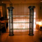 Importante paire de colonnes en fer forgé.