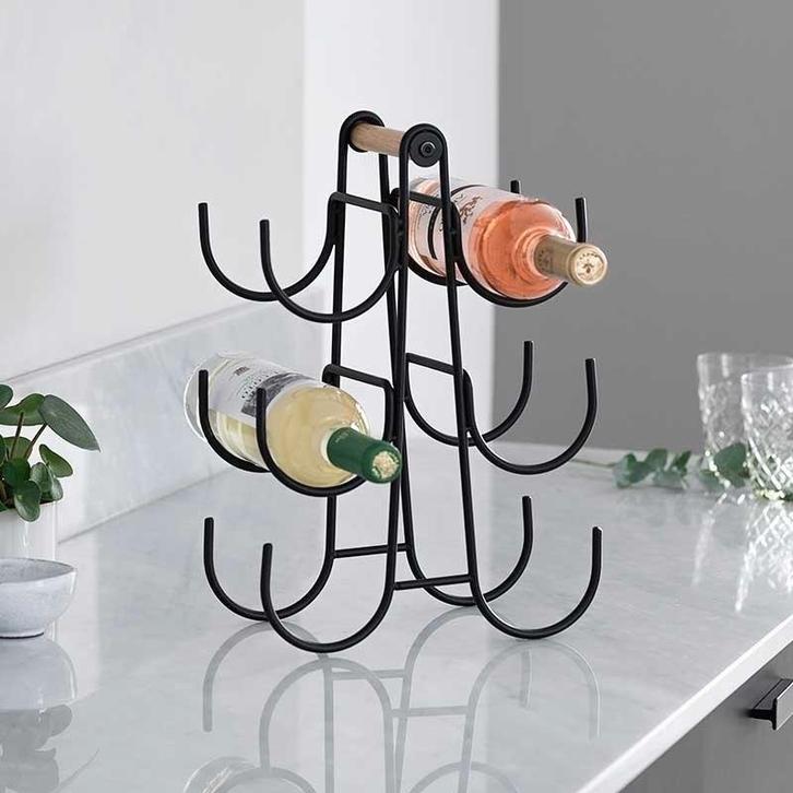 Wijnrek voor 6 flessen 26,6x14xH37,5cm | Nieuw Op=Op Deals !, Huis en Inrichting, Woonaccessoires | Wijnrekken, Nieuw, Minder dan 50 cm