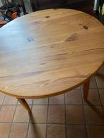 Ronde tafel van grenen, Ophalen