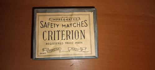 Pakje met 10 lucifers doosjes CRITERION, Verzamelen, Militaria | Tweede Wereldoorlog, Ophalen of Verzenden