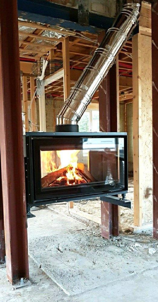 Tunnelhaard/ Doorkijkhaard van M-Design type Venus V23 850 D, Huis en Inrichting, Haarden, Nieuw, Houthaard, Ophalen of Verzenden