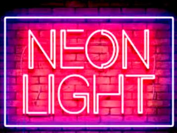 Neon, neonreclame, echt neonglas, lichtreclame beschikbaar voor biedingen