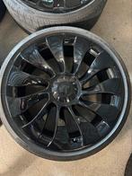 20 inch Tesla Model 3 velgen met banden 5x120 Turbine, Gebruikt, Banden en Velgen, 235 mm, Personenwagen