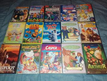 Te koop lot van 37 dvd-films, tekenfilm voor kinderen   beschikbaar voor biedingen