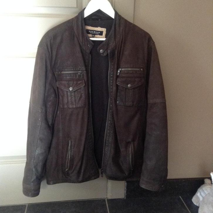 Lederen jas, oakwood, Kleding | Heren, Grote Maten, Gedragen, Ophalen of Verzenden