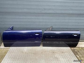 Bmw E36 cabrio coupe deur portier links 3-serie blauw goede  beschikbaar voor biedingen