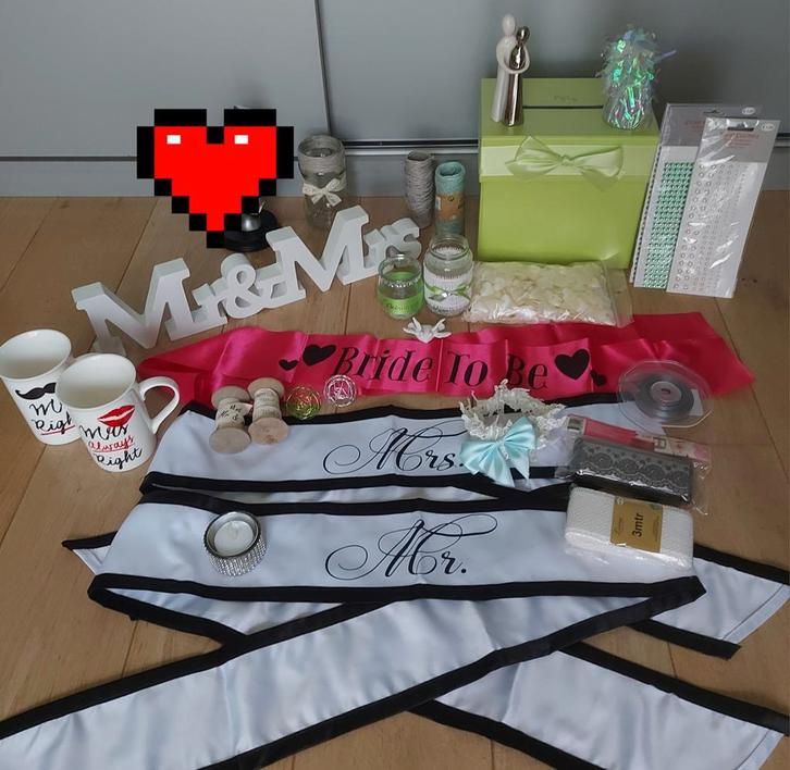 Trouw accessoires/ decoratie, Kleding | Dames, Trouwkleding en Trouwaccessoires, Zo goed als nieuw, Accessoires, Geel, Ophalen