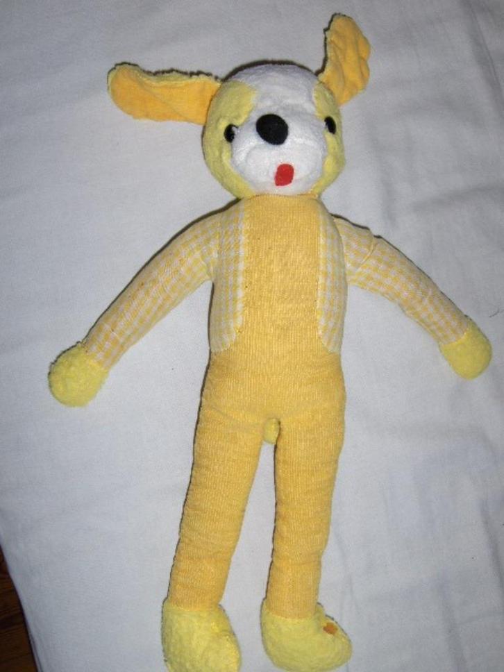oude knuffel   hond, Kinderen en Baby's, Speelgoed | Knuffels en Pluche, Gebruikt, Hond, Ophalen