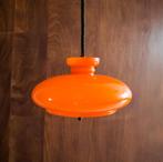 Lustre en verre orange des années 70, Huis en Inrichting, Lampen | Kroonluchters, Glas, Gebruikt, Ophalen