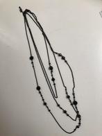 Zwarte fijne mooie Halsketting, Handtassen en Accessoires, Kettingen, Ophalen of Verzenden, Gebruikt, Zwart, Overige materialen