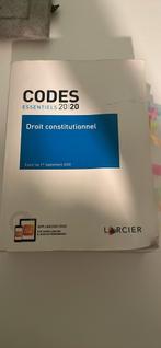 Codes de droit constitutionnel, Livres, Livres d'étude & Cours, Enlèvement ou Envoi, Utilisé, Enseignement supérieur, Larcier