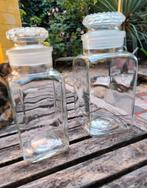 2 antieke glazen snoeppotten/apotheekpotten, Antiek en Kunst, Ophalen