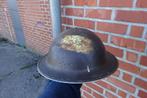 Originele Engelse helm 1942 met levend geluid - zie foto's, Verzamelen, Ophalen, Landmacht, Helm of Baret