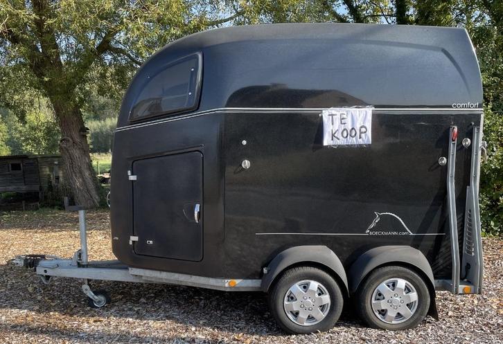 Paardentrailer, Dieren en Toebehoren, Paarden en Pony's | Trailers en Aanhangwagens, Zo goed als nieuw, 2-paards trailer, Polyester
