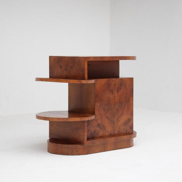 Étagère Art Déco, Maison & Meubles, Tables | Tables d'appoint, Utilisé, Autres formes, 60 cm ou plus, Moins de 55 cm, Bois, Enlèvement ou Envoi