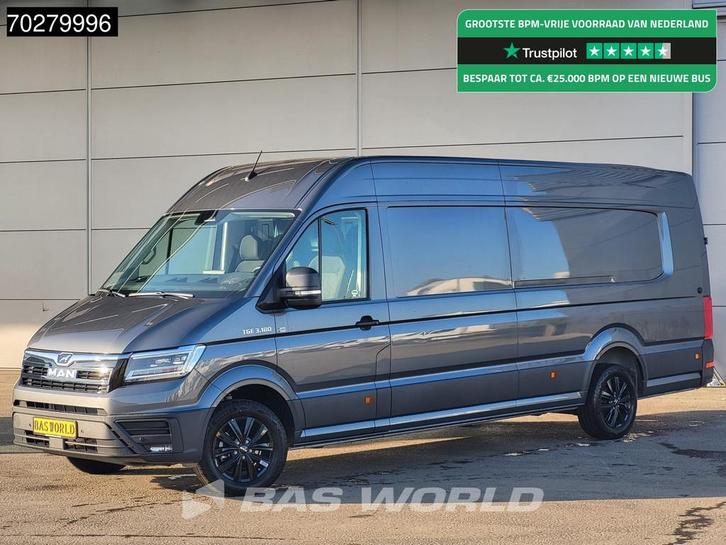 MAN TGE 3.180 Automaat L5H3 Navi ACC LED Airco Camera Parkee, Auto's, Bestelwagens en Lichte vracht, Bedrijf, Te koop, Achteruitrijcamera